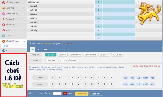 Cách chơi lô đề tại winbet