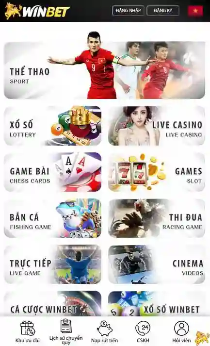 giao diện winner casino