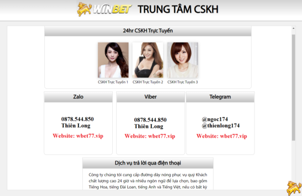 Trung tâm cskh winbet