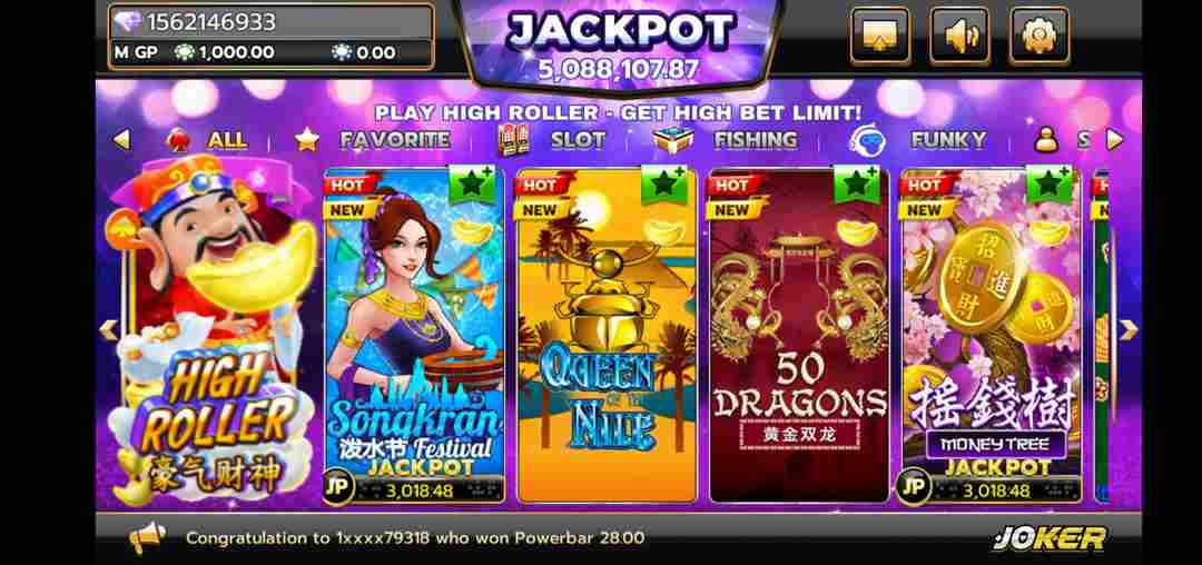 Bạn có thể tham gia ngay jackpot với Joker