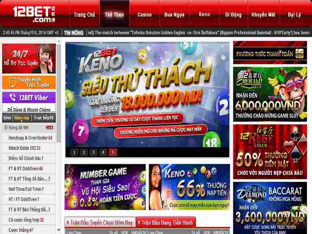 Sản phẩm cá cược chất lượng tại casino 12bet