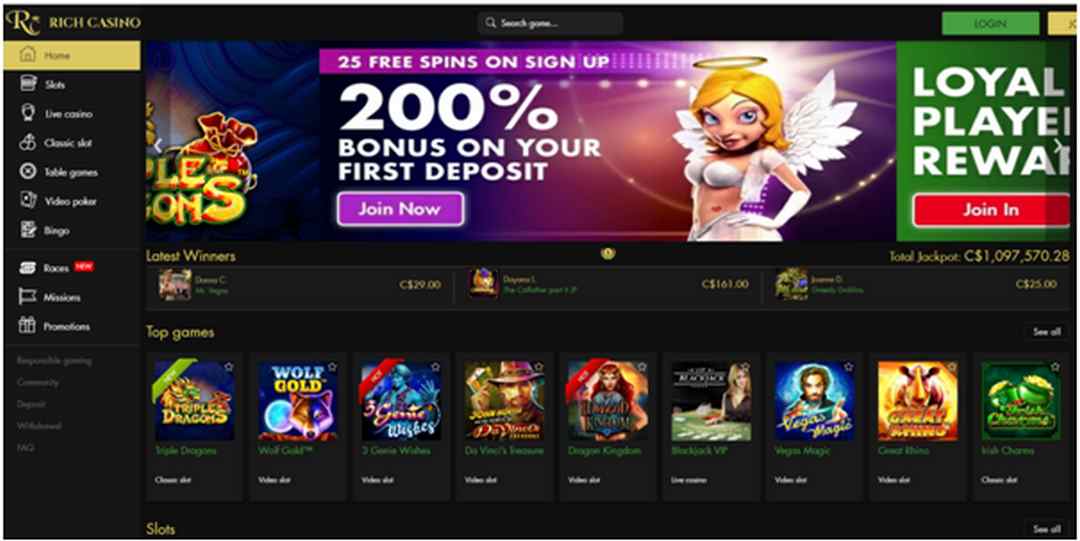 Đánh giá của người chơi về Rich Casino khi thử nghiệm